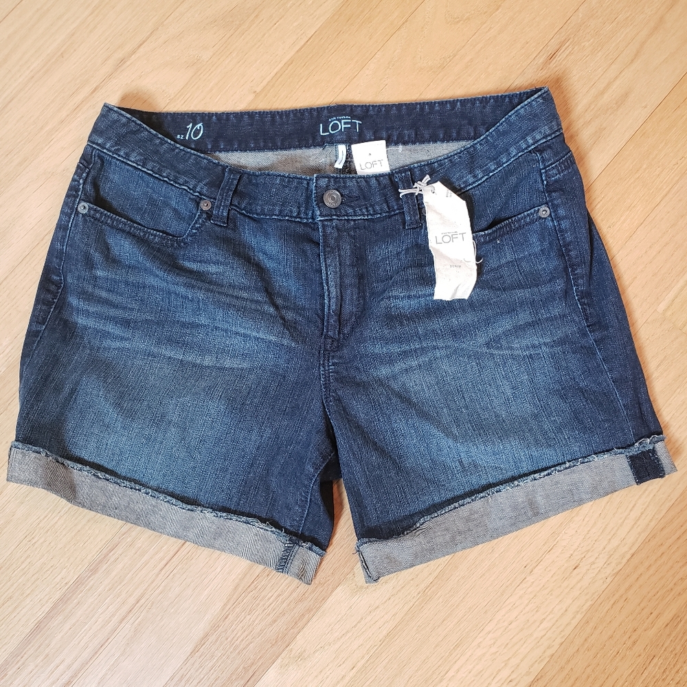 Loft cuffed denim shorts